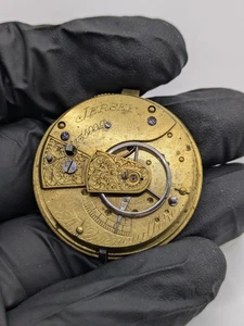 Jersey Z35992 Fusee Manual Pocket Watch Movement UNTESTED REPAIR 39.5mm - Picture 1 of 11