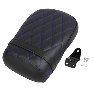 Black + Blue Stitching Passenger Rear Seat Fit For Suzuki Intruder Volusia VL800 - Picture 1 of 13