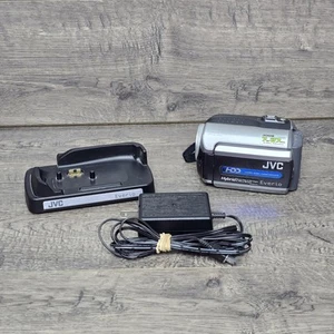 JVC Everio GZ-MG155 HDD/SD Hybrid Camera with 30GB Hard Drive - Silver, Bundle - Picture 1 of 12