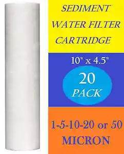 20 Stück 4,5" x 10" Sediment Kartusche gesponnen Polypropylen Wasserfilter - Bild 1 von 7