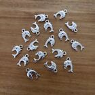 Bulk 50pc Small Antique Silver Alloy Dolphins Charms Diy Jewellery Aus Free Post