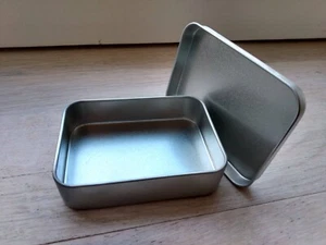 Spielkarten-Box Metall - Etui, Sammelbox für Karten - Dose Aufbewahrung - Silber - Bild 1 von 8
