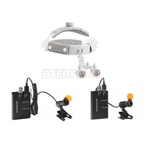 Dental 5W LED Headlight Lamp Metal Clip W/Filter/3.5X Head Magnifier Loupes - Picture 1 of 53
