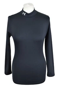 UNDER ARMOUR Black Sports Top Size L Boys Youth Fitted Polyester Elastane Jumper - Picture 1 of 5