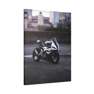 BMW Inspired S1000RR High Resolution Museum Quality Vertical Canvas Print #029 - Picture 1 of 10