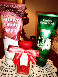 Bath & Body Works Winter Candy Apple Duschgel, Lotion & Vanillebohnen Körpercreme - Bild 1 von 3