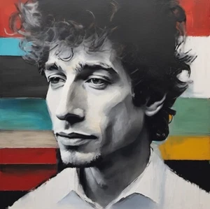 Hommage an Portrait Musiker Realismus 80x80 Leinwand 2 cm/Pop Art/Musik/Legenden - Bild 1 von 1