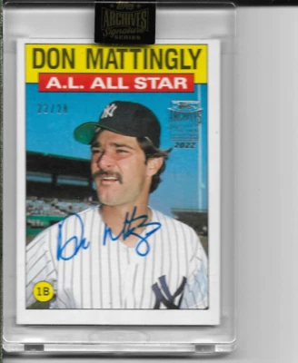 2022 Topps Archives Signature Series Don Mattingly Autograph SP 22/28 Sealed - Image 1 of 2