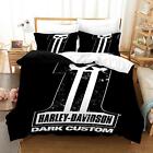 2Pcs Harley Davidson Bedding Set Quilt Duvet Cover Pillowcase Single Double 