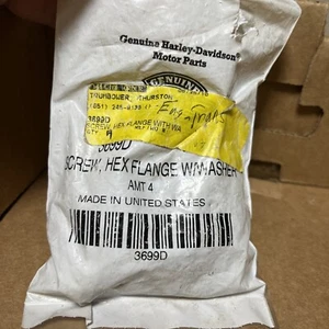 OEM HARLEY DAVIDSON SCREW HEX FLANGE W/WASHER 4 In Pack Part # 3699D - Picture 1 of 2