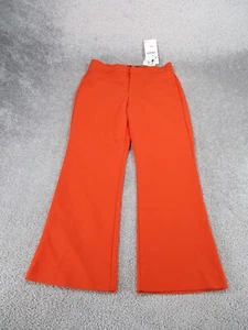 Zara Dress Pants Womens Medium Orange Slacks Crop NEW * - Picture 1 of 13