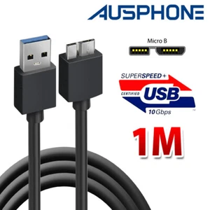 USB 3.0 Hard Disk Drive Cable USB To Micro-B Data Lead For Seagate WD Toshiba AU - Picture 1 of 6