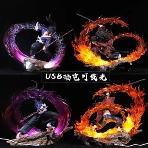 Demon Slayer Tsugikuni Yoriichi VS Kokushibo Battle Ver Figur mit LED Statue Sockel - Bild 1 von 21