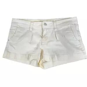 American Rag Women's Bermuda Shorts White Denim Cotton Stretch Button Size 7 - Picture 1 of 15