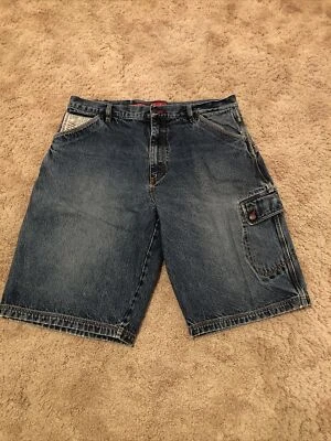 Pantalones Cortos Vaqueros Carpintero Vintage Años 90 FUBU Marca Original Denim Raver Sueltos Talla W40 Foto 1 de 4