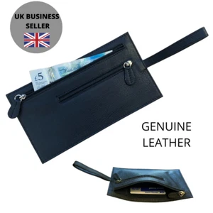 Black Genuine Soft Leather Security Wallet Pouch With Belt Loop by Love EMVY - Picture 1 of 11