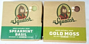 Dr. Squatch Bar Soap Spearmint Basil & Gold Moss 5oz bars - Picture 1 of 4