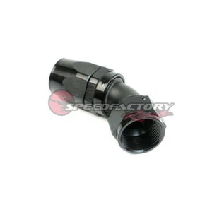 SpeedFactory Racing -16 AN Black Anodized Hose End Fitting - 45 Degree - Picture 1 of 1