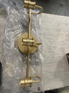LNC Contemporary 3 Light Brushed Gold Bathroom Vanity Lighting A03569 22" LED - Picture 1 of 6