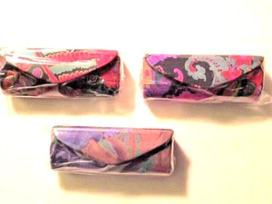LOT/3 THAILAND SILK-NEW LIPSTICK case-vibrant colors-vintage 70's - Picture 1 of 5