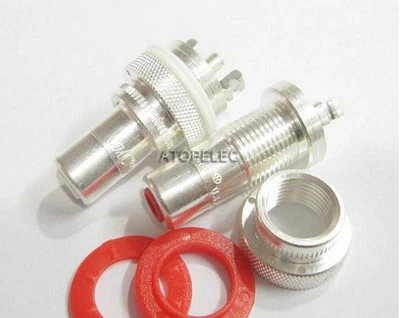 Conector de enchufe hembra conector RCA enchapado en plata grueso CMC 805-2.5AG de 2 piezas - Imagen 1 de 3