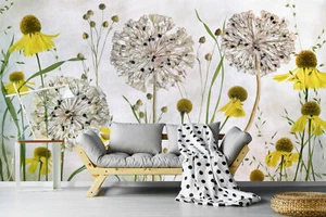 TESSUTO NON TESSUTO fotomurale-FIORI-(6237ah) natura flora decorazione moderna XXL quadro da parete - Foto 1 di 3