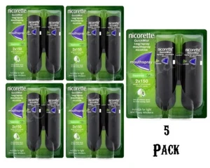 Nicorette Mouthspray Quickmist Freshmint 2 x 150 Pack Of 5 Expiry 2027 - Picture 1 of 2