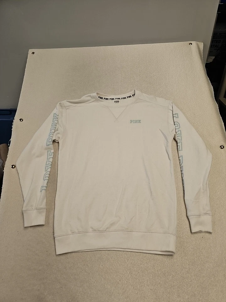 Sudadera Rosa Victoria's Secret Para Mujer XS Manga Larga Gráfico Azul Blanco  Foto 1 de 4