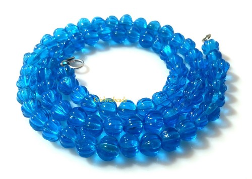 VETEMENTS Collana anguria 18" pollici colore topazio blu idro 6 7 mm perle pietre preziose intagliate