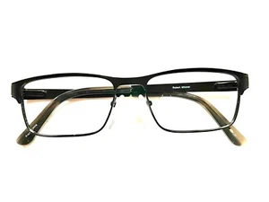 Robert Mitchel Eyeglasses Frames RM 5011 BK Black Rectangular Full Rim 52-16-140 - Picture 1 of 3