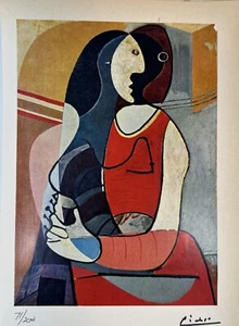 Pablo Picasso Vintage Original Color Plate Print - Seated Woman, 1927 65/125 - Picture 1 of 5