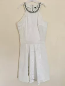 Faux Snake Halter Neck dress UK Size 8 Smart Going Out Party Sequins Beads - Picture 1 of 12