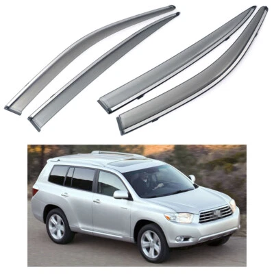 Protector de lluvia/sol/viento para Toyota Highlander 2008-2013 4 piezas visera de ventana pantalla de ventilación Foto 1 de 4