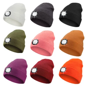 Mütze mit Licht Joggingmütze Beanie Strickmütze LED Lampe USB Akku aufladbar Hot - Bild 1 von 22