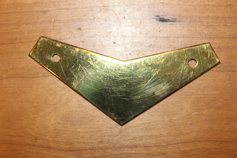Vintage Chevron Bronze Drawer Pull Escutcheon or Back Plate G-19 Cover