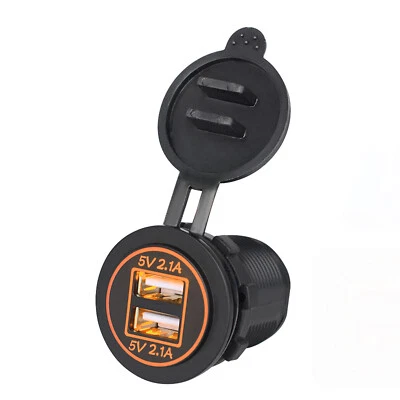 Enchufe encendedor coche 12V doble puerto USB 2.1A cargador toma de corriente LED Foto 1 de 4