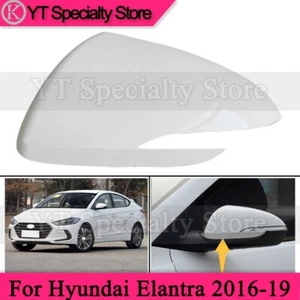 White Left Side Rearview Door Mirror Cover Cap For Hyundai Elantra 2016-2019 - Foto 1 di 5