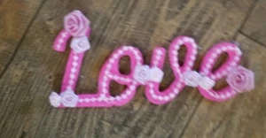 Wooden Love Wall Art 7" L X 3" T - Picture 1 of 1