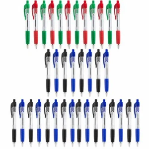 36 Stück GENIE Druckkugelschreiber 12 x Schwarz, Blau, 6 x Rot und 6 x Grün - Picture 1 of 4