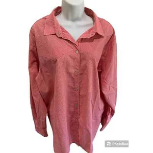 Levi Strauss & Co Vintage 1970s Hong Kong button Gingham Shirt Size XL Red/White - Picture 1 of 6