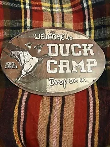 Welcome to Duck Camp Drop On In Novelty Rivers Edge Sign Cabin Lodge Lake House - Picture 1 of 2