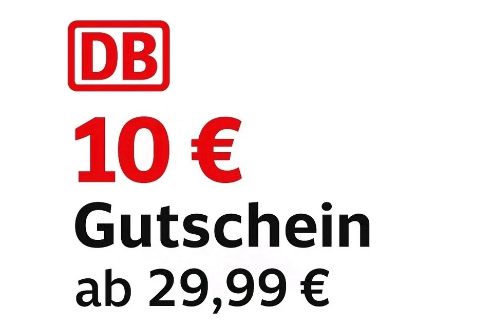 10€ Bahngutschein (29€ MBW) - Bild 1 von 1
