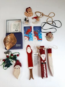 Santa Claus Christmas Ornaments Lot Wendell August Duck NC Tobacco Stick - Picture 1 of 13