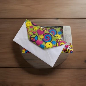 Hippy Envelope Make Love Not War Peace Sign Hippie Stationery VTG Flower Power - Picture 1 of 24