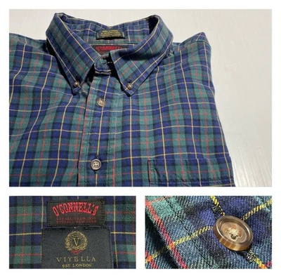 Viyella O'Connell's Cotton Wool Shirt Multicolor Trad Check Plaid XXL - Image 1 of 4