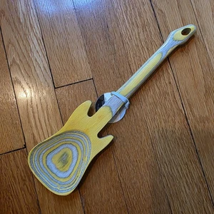 Cuchara para guitarra Island Bamboo Pakkawood 12 pulgadas amarillo gris cocina ecológica - Imagen 1 de 6