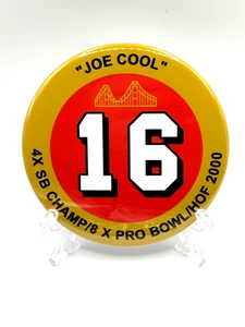 INSIGNIA DEPORTIVA/PINBACK DEPORTIVO Joe Montana de los 49ers de San Francisco - Coleccionable clásico - Imagen 1 de 1