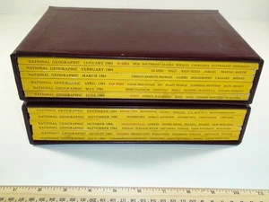 National Geographic Magazine - Lot of 12 - 1984 Slip Cover Case Holder Included - Picture 1 of 24