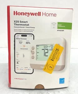 Honeywell X2S Smart Thermostat, Conventional/Heat Pump, White, RTH2CWF, AS-IS! - Picture 1 of 5