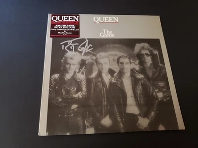 AUTOGRAPHED EXCELLENT ROGER TAYLOR 1980s QUEEN THE GAME LP33 HYPE STI. SEE NOTES - Image 1 of 4